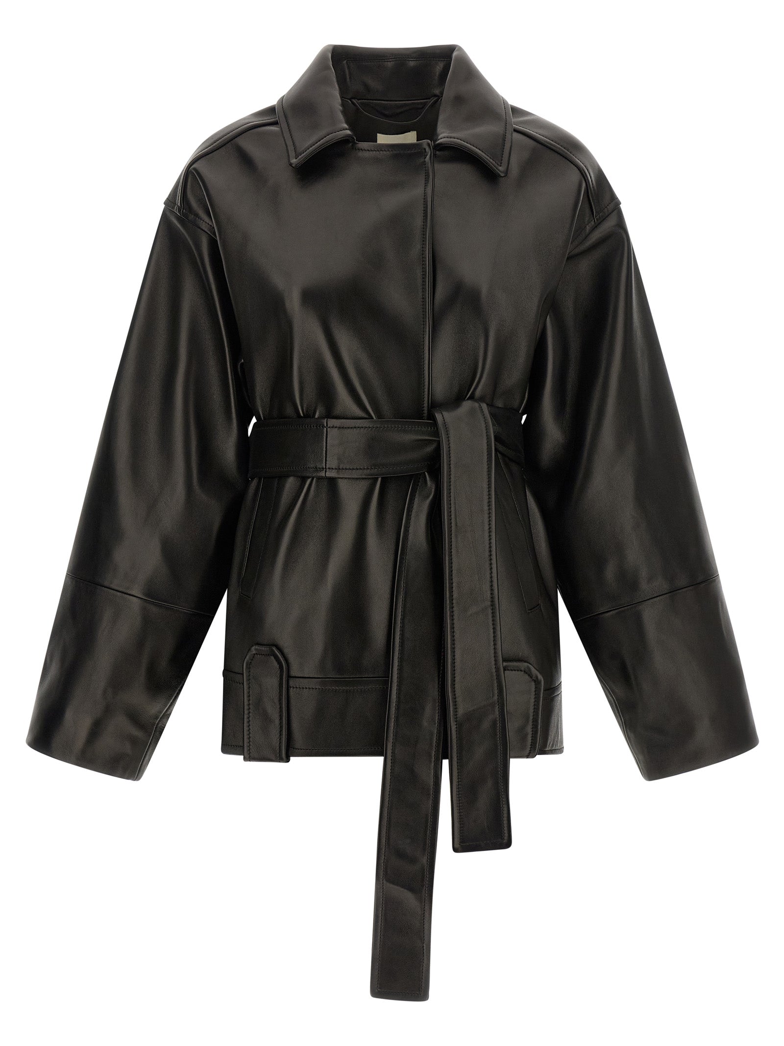 Khaite Schwarze Lammlederjacke