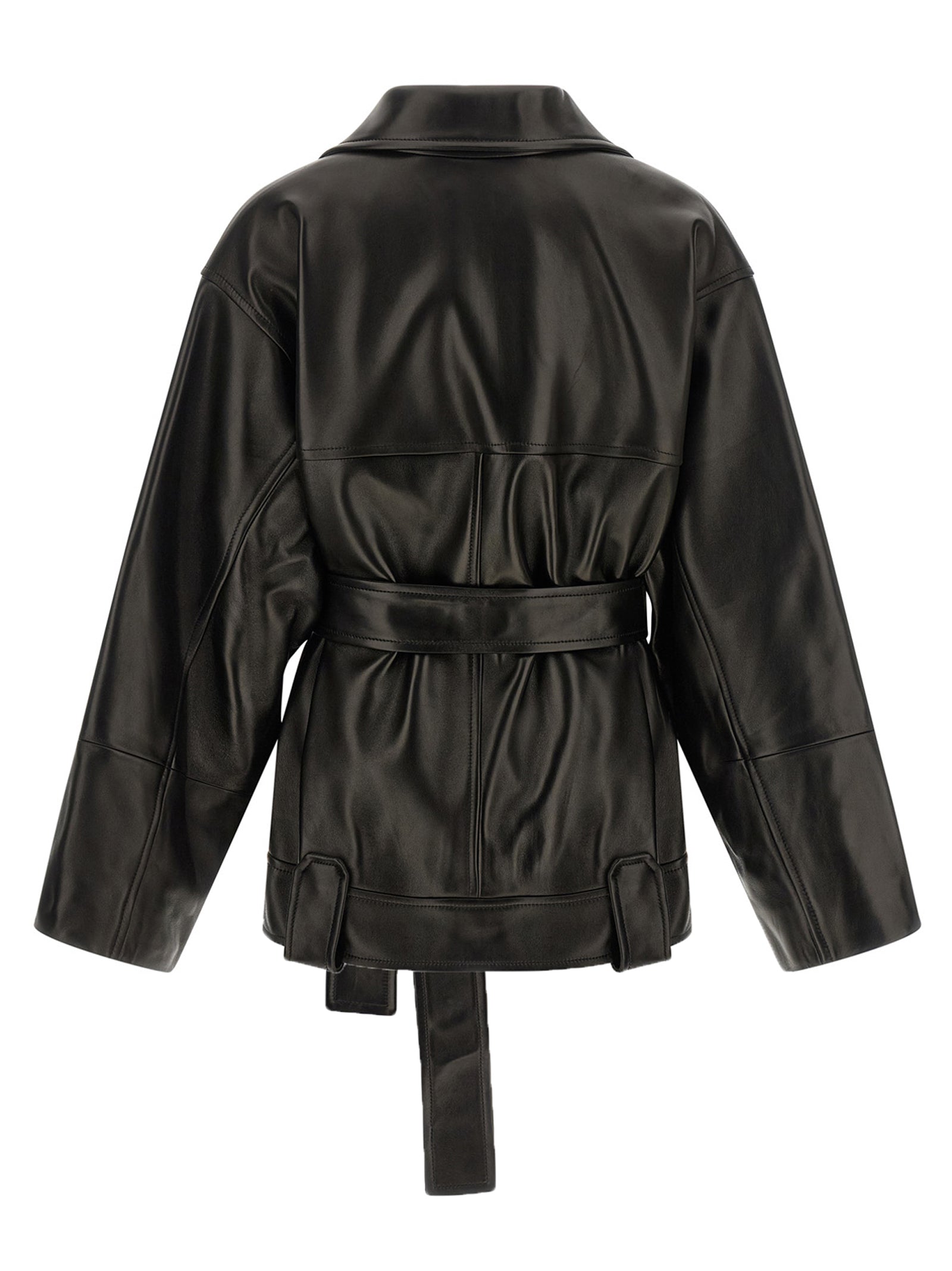 Khaite Schwarze Lammlederjacke