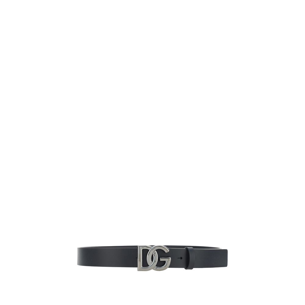 Dolce & Gabbana Schwarzer Kalbsleder Bos Taurus Regular Gürtel