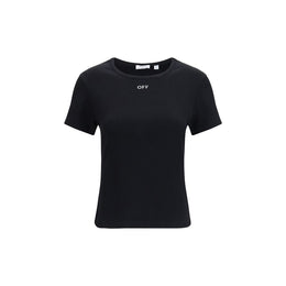 Off-White Schwarzes Baumwoll-T-Shirt