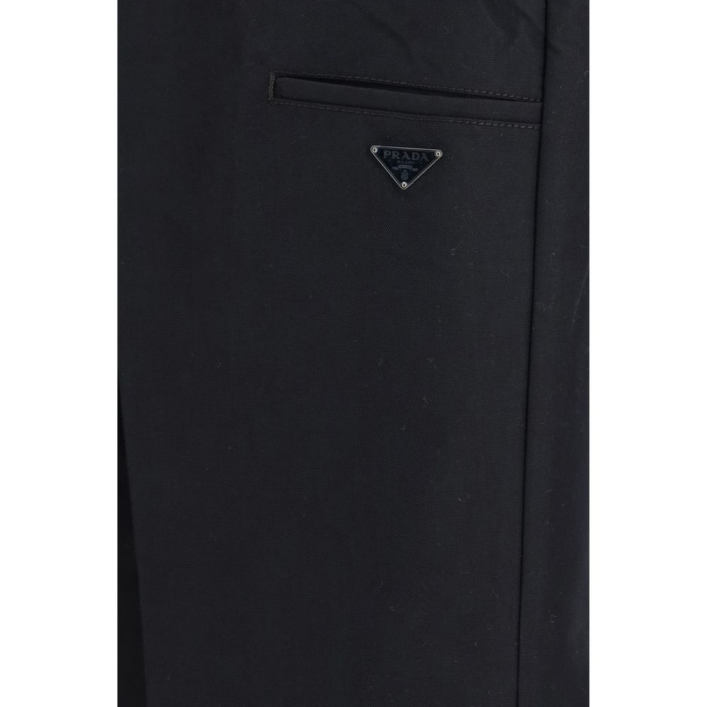 Prada Schwarze Baumwoll-Freizeithose