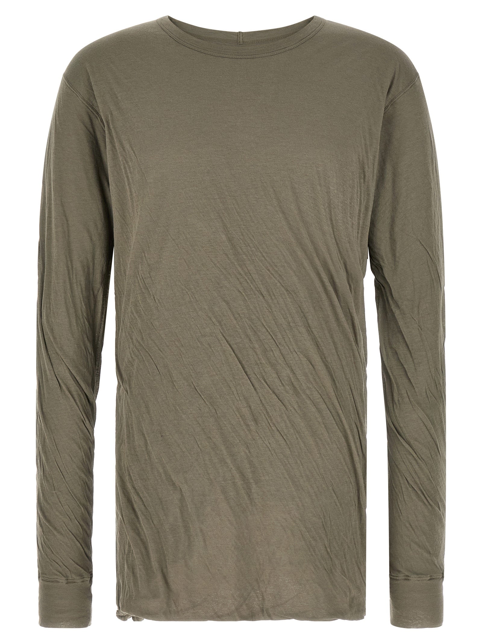 Rick Owens Graues Baumwoll-T-Shirt