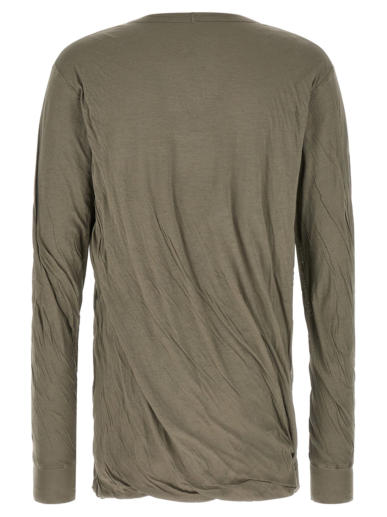 Rick Owens Graues Baumwoll-T-Shirt