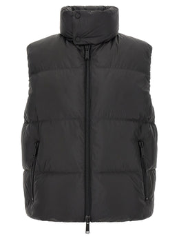 Dsquared² Schwarze ärmellose Jacke aus Polyester