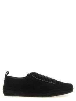 Tom Ford Schwarze Leder Low-Top-Sneaker