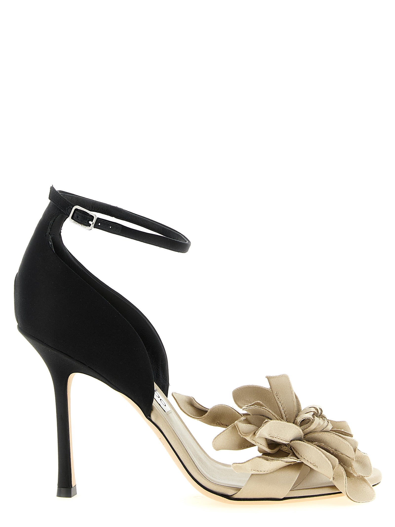 Jimmy Choo Mehrfarbige Tencel-Stilettosandalen