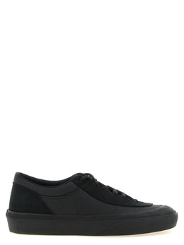 Stone Island Schwarze Low-Top-Sneaker aus Baumwolle