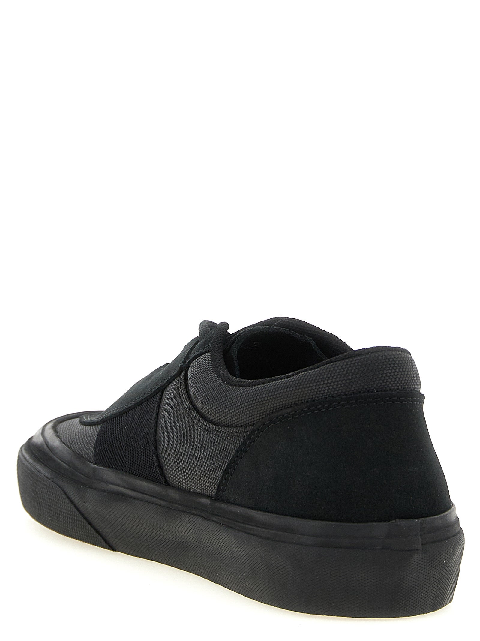 Stone Island Schwarze Low-Top-Sneaker aus Baumwolle