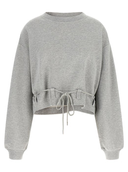 Dries Van Noten Grauer Baumwollpullover