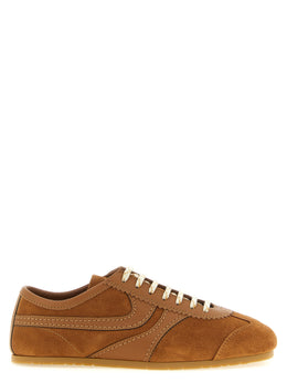 Dries Van Noten Sneakers aus braunem Kalbsleder