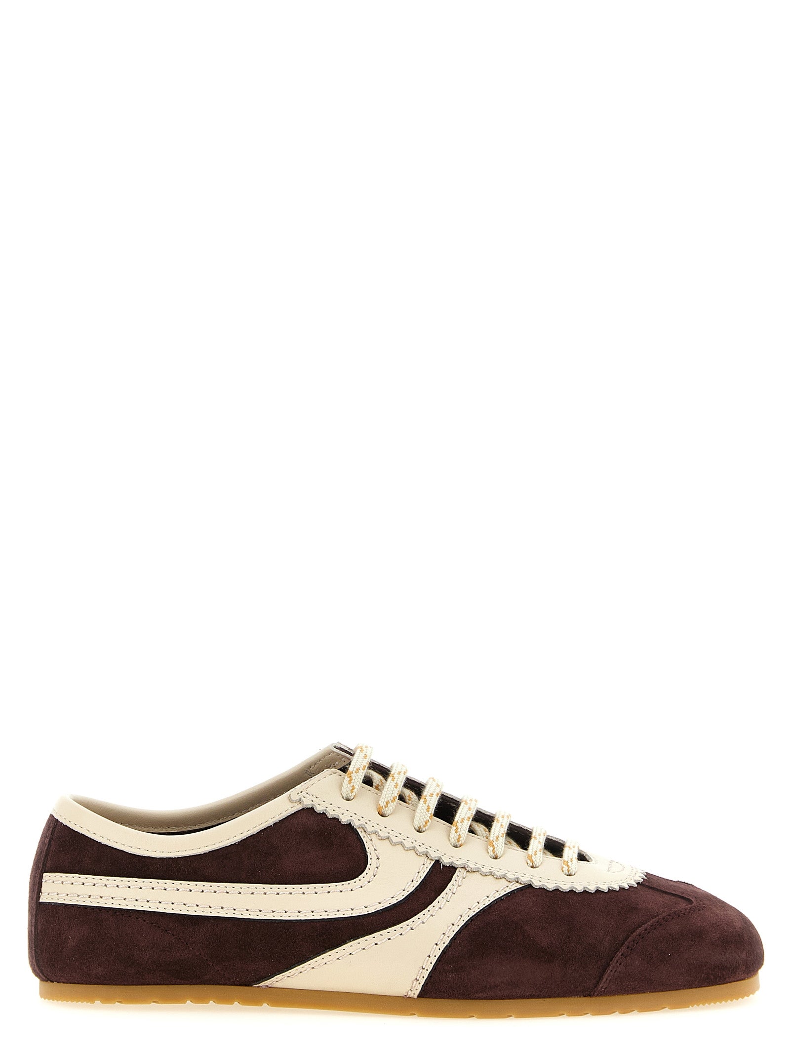 Dries Van Noten Mehrfarbige Kalbsleder-Sneaker mit niedrigem Schaft
