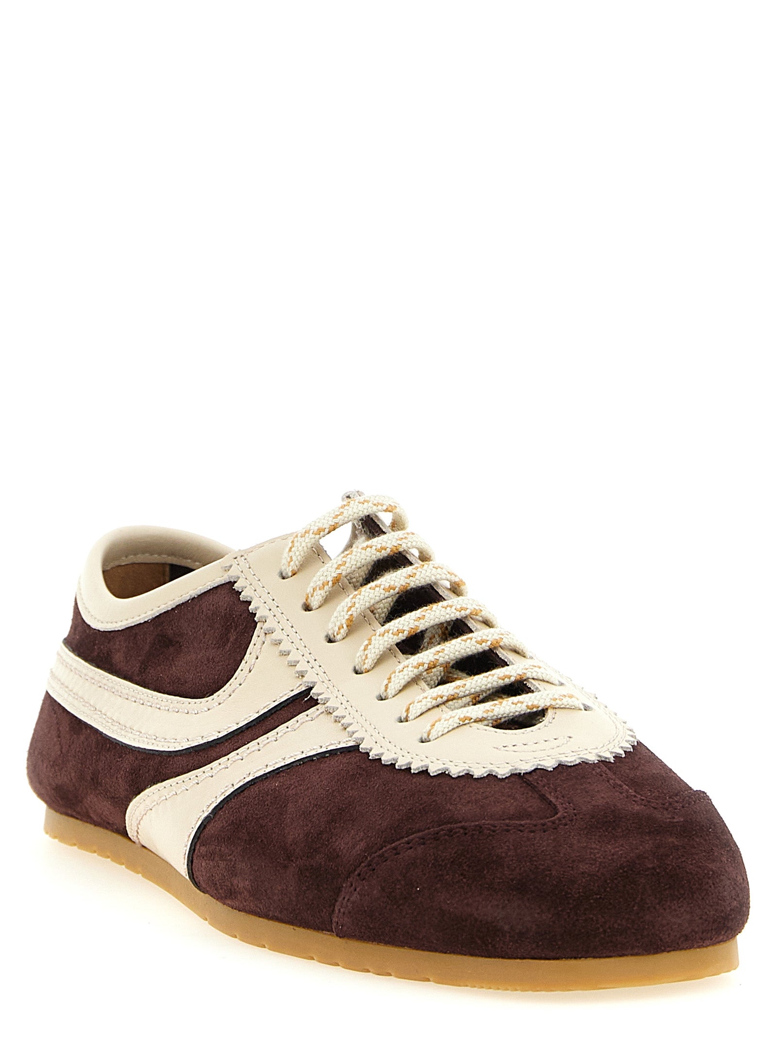 Dries Van Noten Mehrfarbige Kalbsleder-Sneaker mit niedrigem Schaft