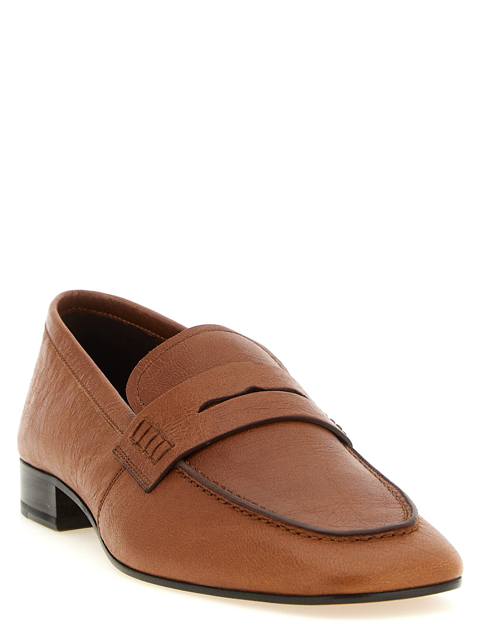 Dries Van Noten Braune Lammleder-Loafer zum Hineinschlüpfen