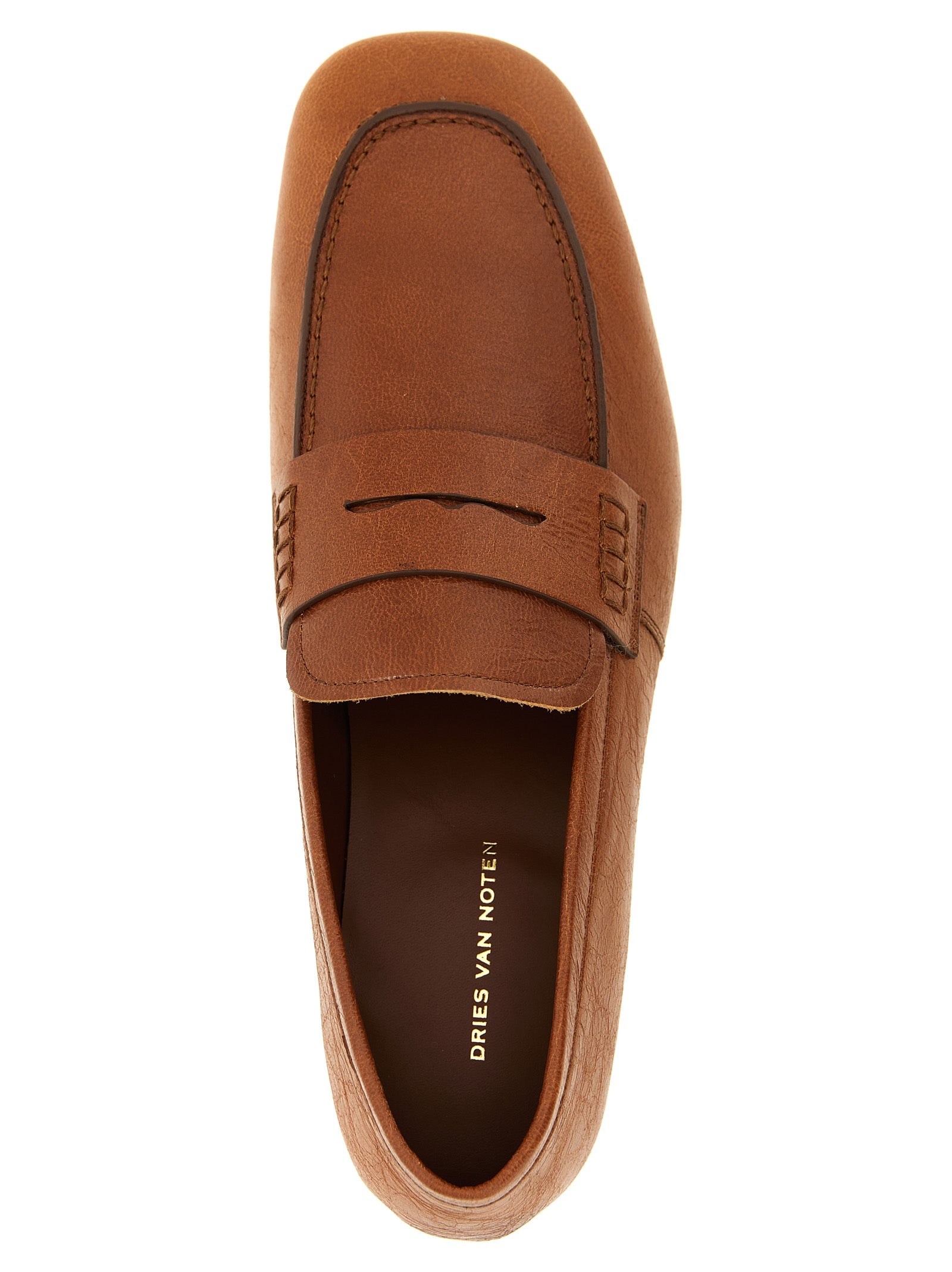 Dries Van Noten Braune Lammleder-Loafer zum Hineinschlüpfen