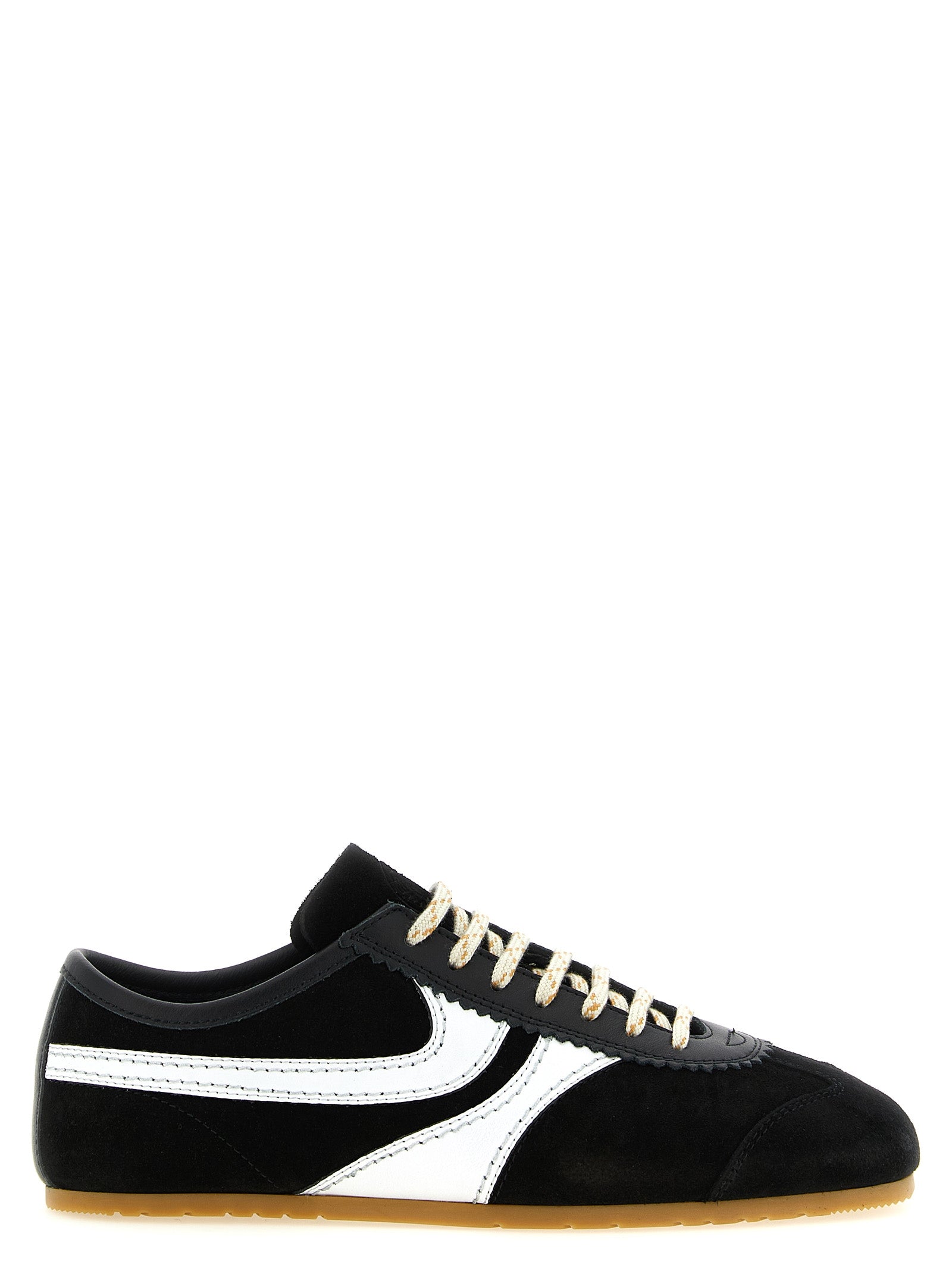 Dries Van Noten Zweifarbige Kalbsleder-Sneaker im Athletic-Stil