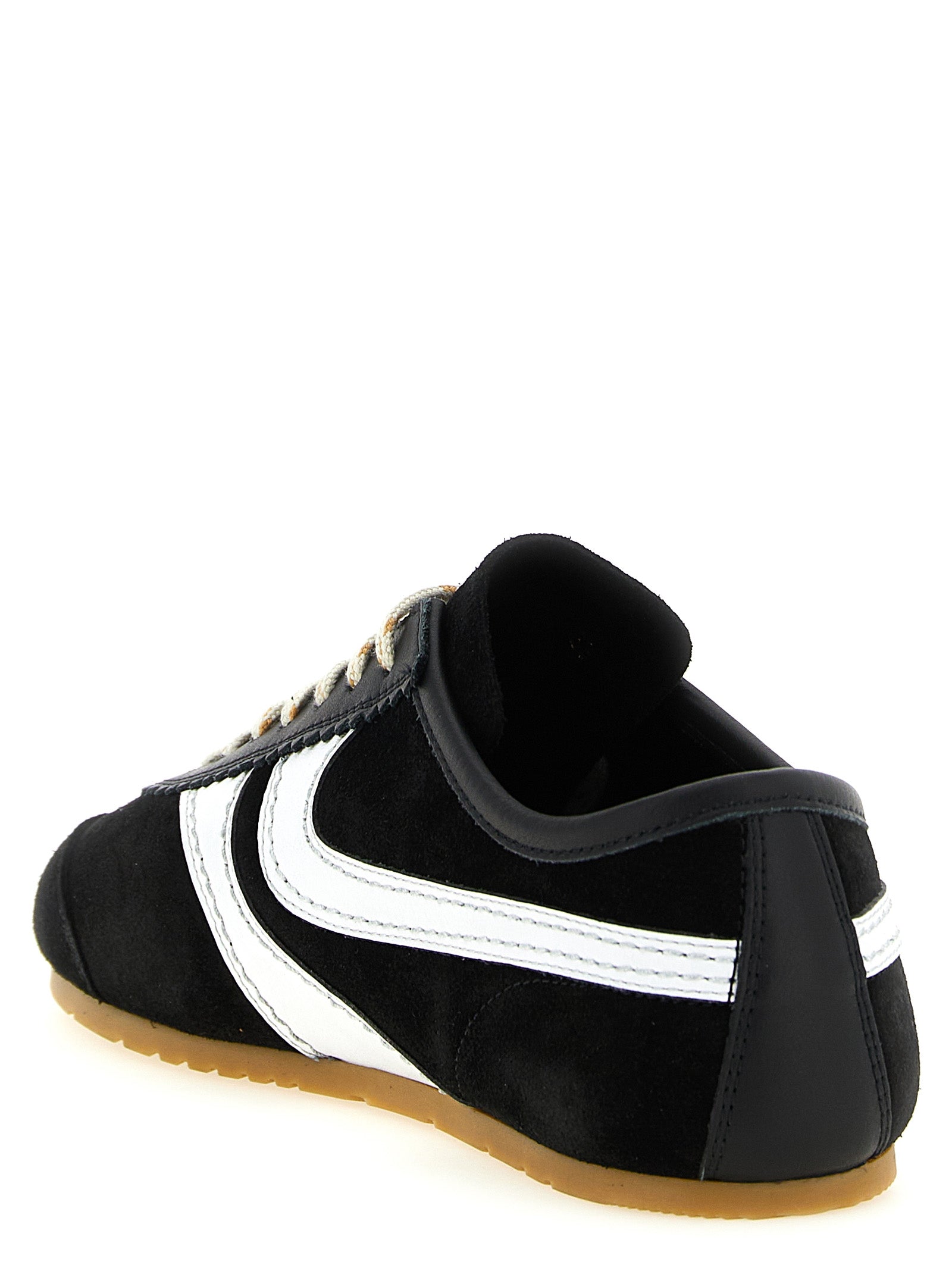 Dries Van Noten Zweifarbige Kalbsleder-Sneaker im Athletic-Stil