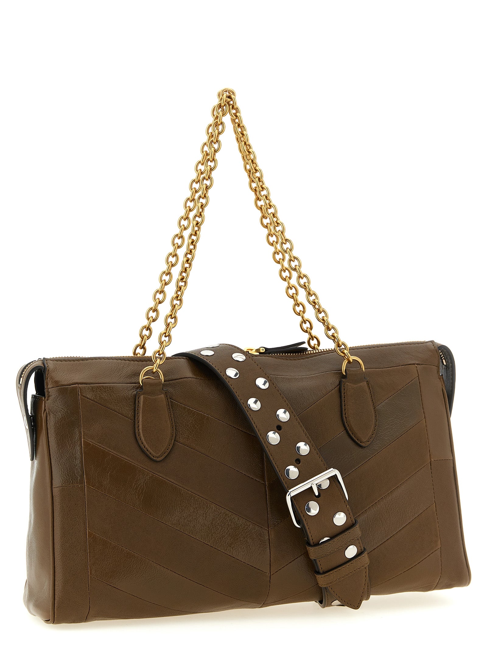 Valentino Garavani Schultertasche aus braunem Lammleder