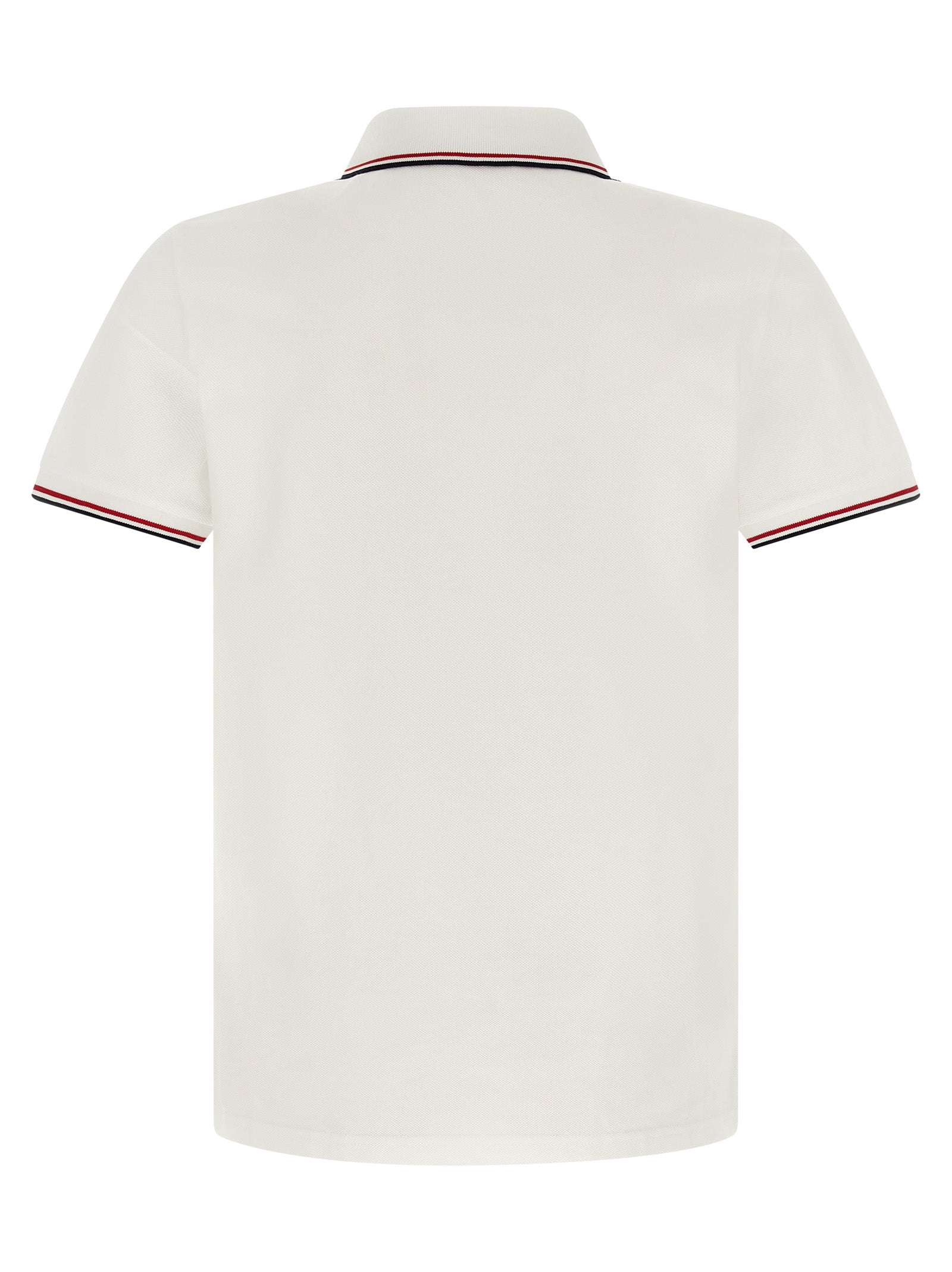 Moncler Weißes Poloshirt aus Baumwolle