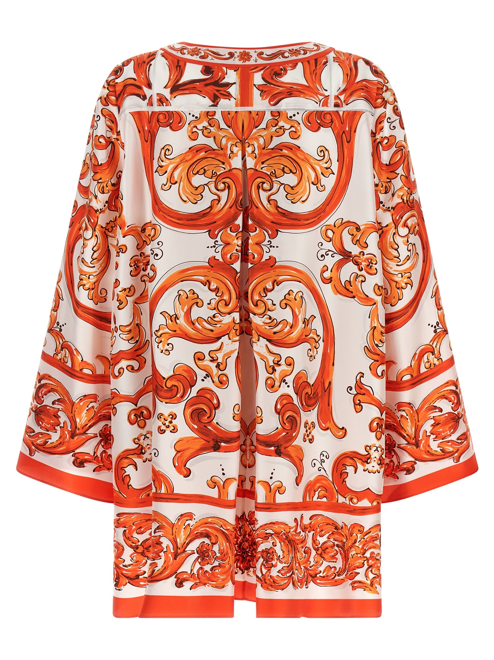 Dolce & Gabbana Orange Seiden-Minikleid