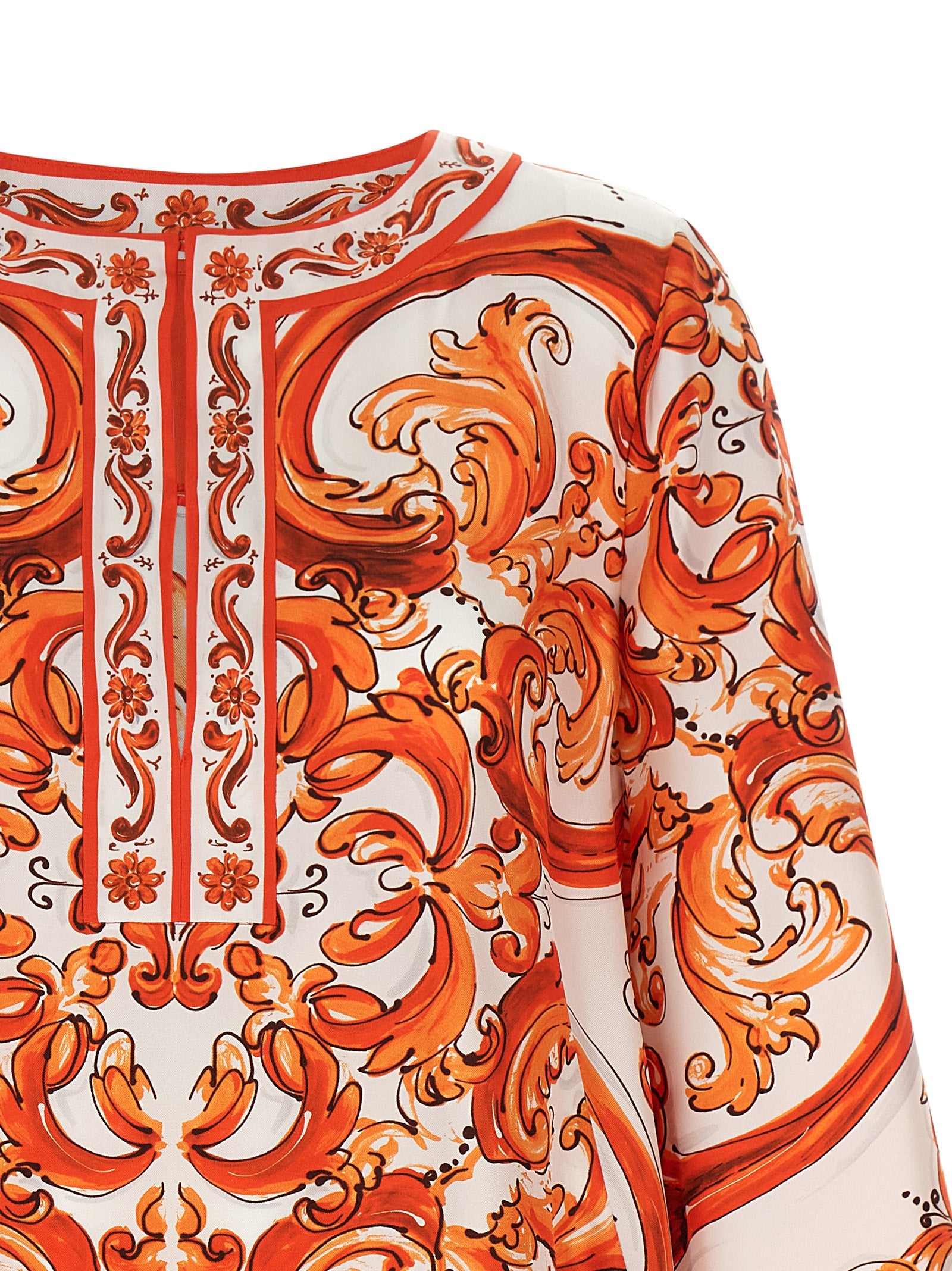 Dolce & Gabbana Orange Seiden-Minikleid