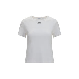 Off-White Weißes Baumwoll-T-Shirt