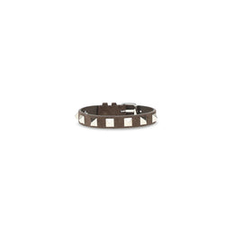 Valentino Garavani Braunes Kalbsleder-Armband Bos Taurus