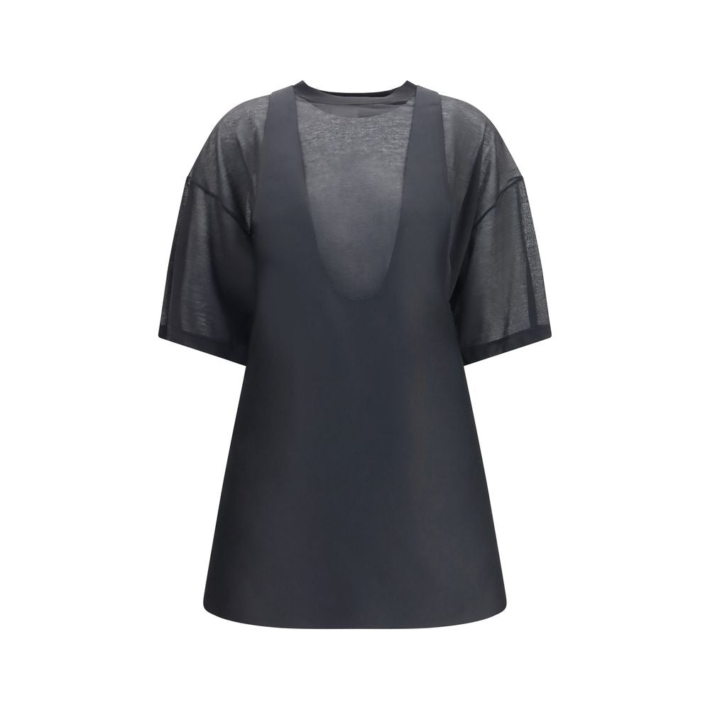 Balenciaga Schwarzes Oves Aries Wollkleid