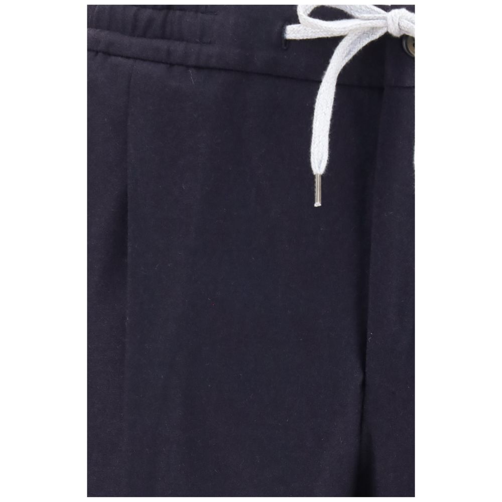 PT Torino Blaue Hose aus Wolle Oves Aries