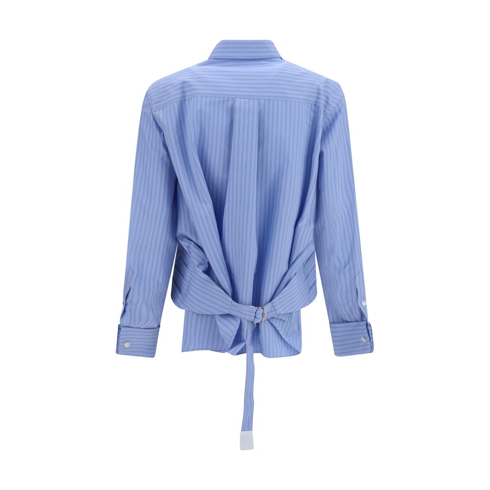 Sacai Blaues Baumwollhemd mit Muster