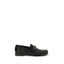 Ferragamo Schwarze "Bos Taurus" Kalbsleder Loafer zum Hineinschlüpfen