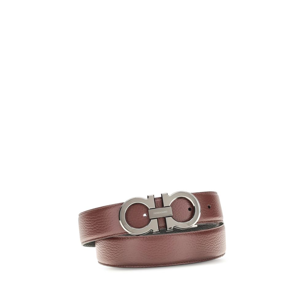 Ferragamo Brauner Kalbsleder Bos Taurus Gürtel