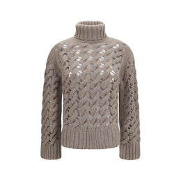 P.A.R.O.S.H. Beige Wollpullover Oves Aries Rollkragenpullover