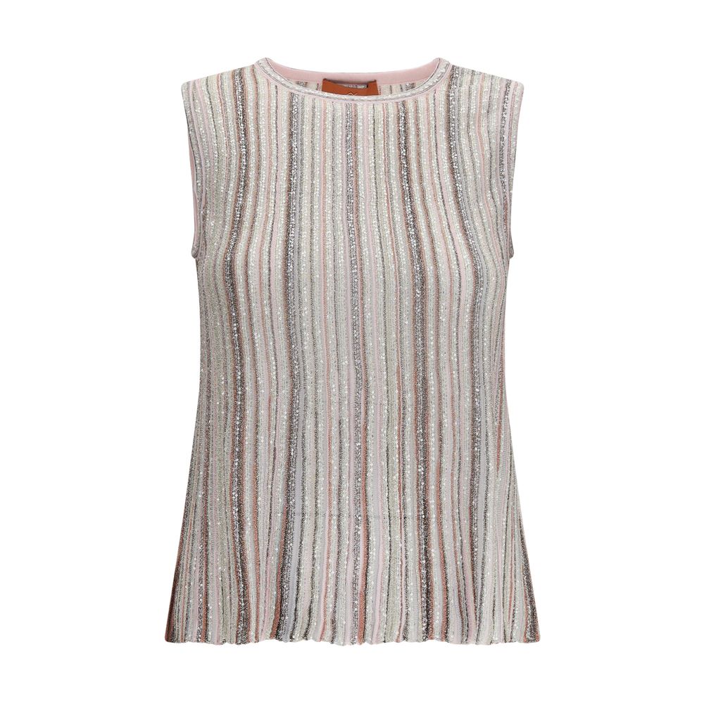 Missoni Ärmelloses T-Shirt aus mehrfarbigem Rayon