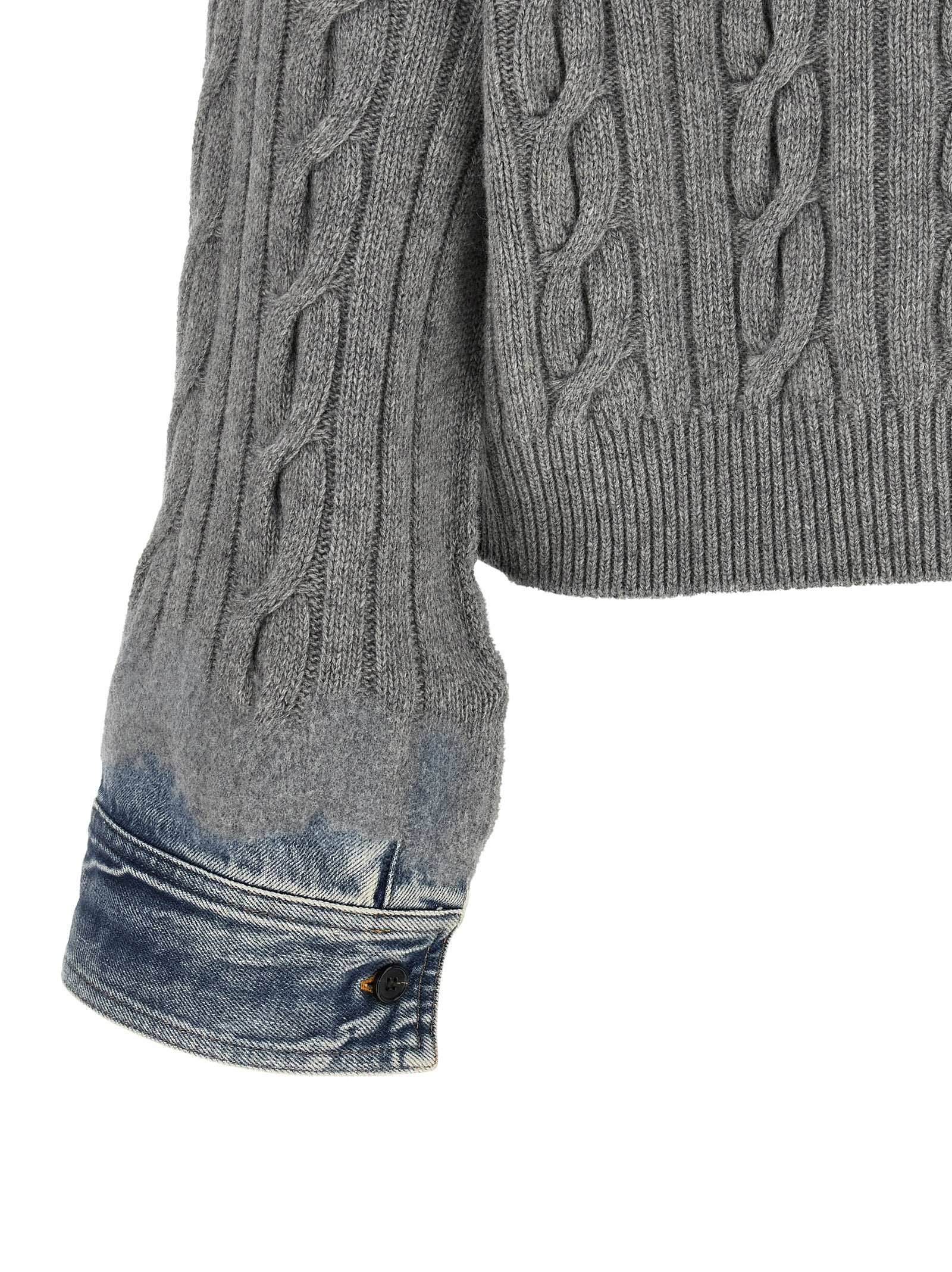 Haikure Grauer Baumwollcardigan