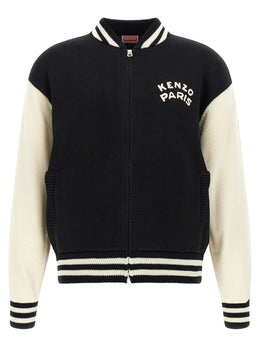 Kenzo Baumwoll-Cardigan in Zweifarbenoptik