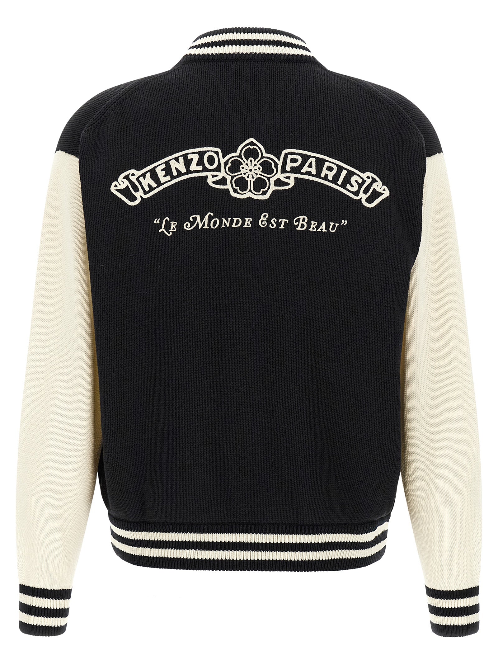 Kenzo Baumwoll-Cardigan in Zweifarbenoptik