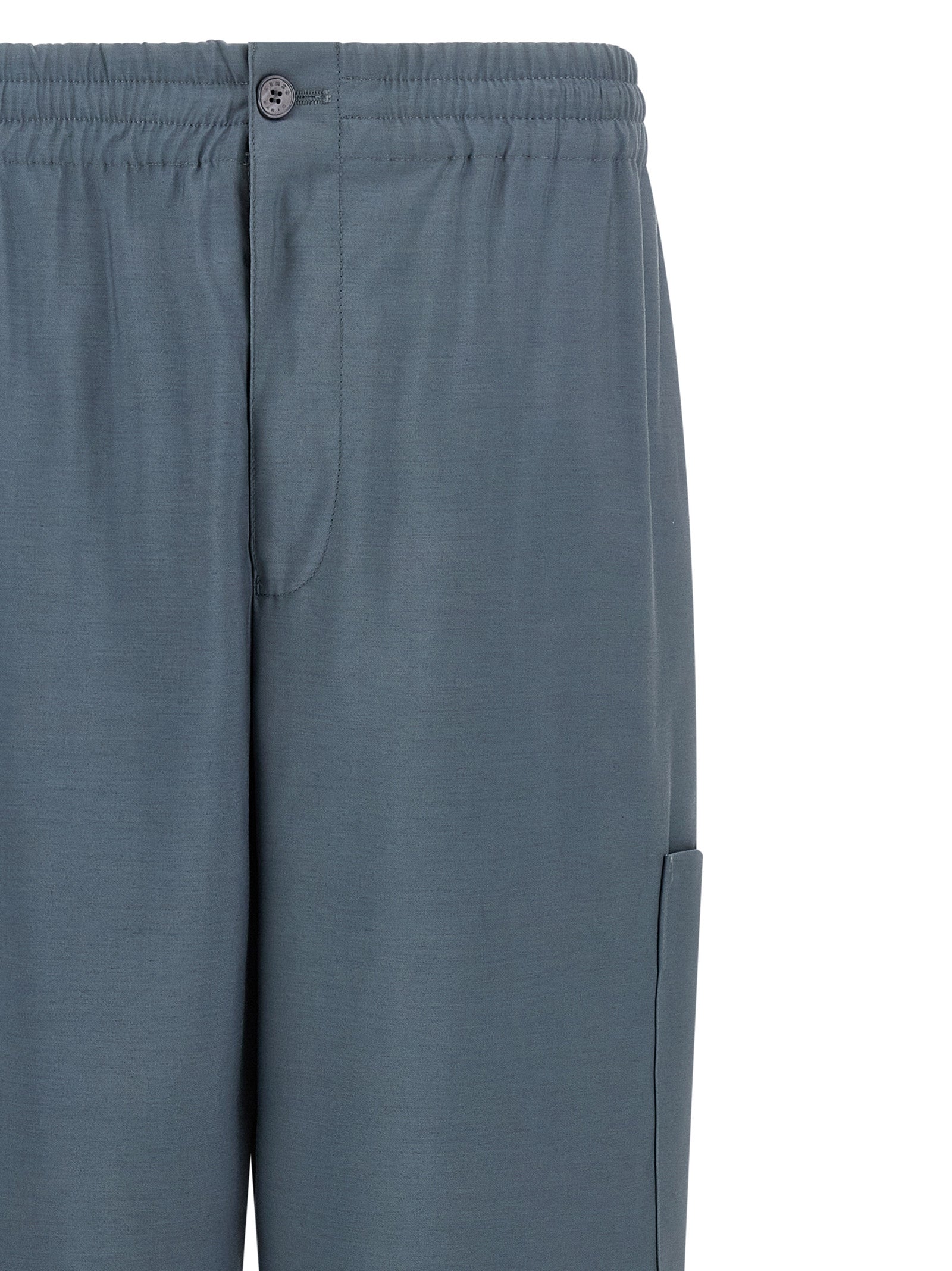 Kenzo Graue Woll-Cargo-Hose