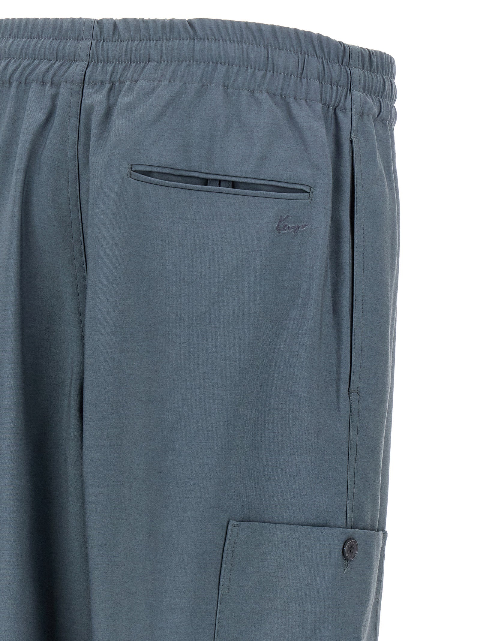 Kenzo Graue Woll-Cargo-Hose