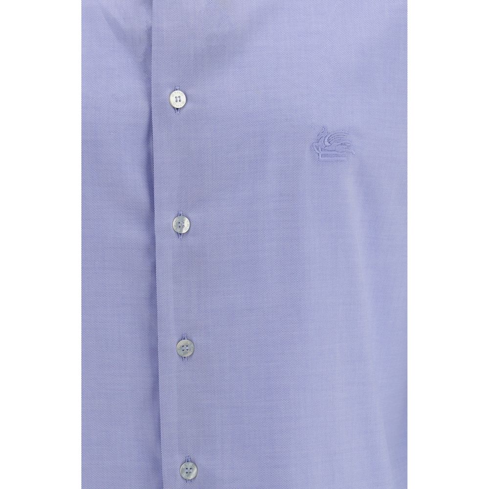Etro Blaues Baumwollhemd