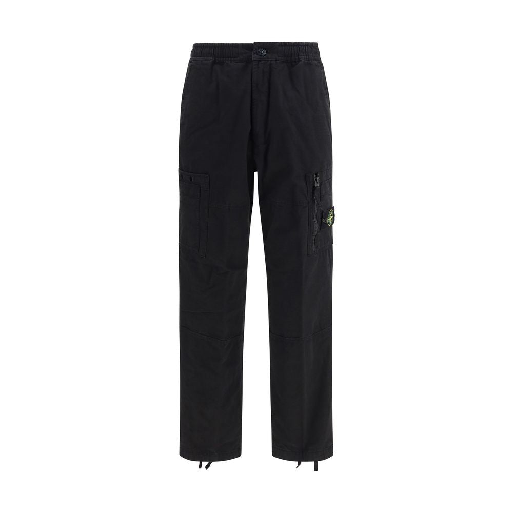 Stone Island Schwarze Cargo-Hose aus Baumwolle