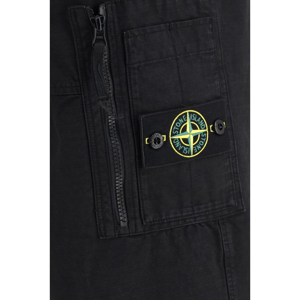 Stone Island Schwarze Cargo-Hose aus Baumwolle