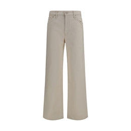 Mother Denim Weiße Baumwolljeans im Relaxed Fit