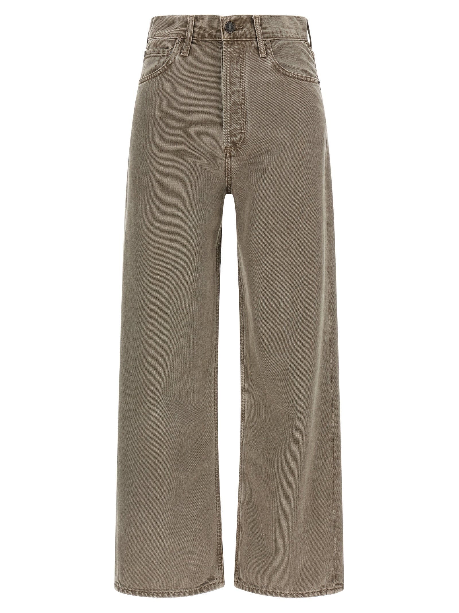 Agolde Braune Lyocell Jeans im Relaxed Fit