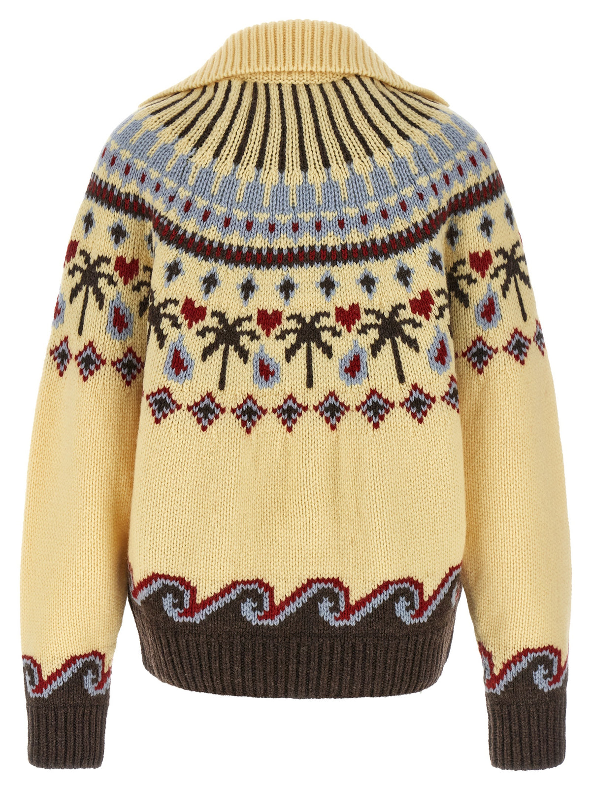 Alanui Mehrfarbige Strickjacke aus reiner Schurwolle