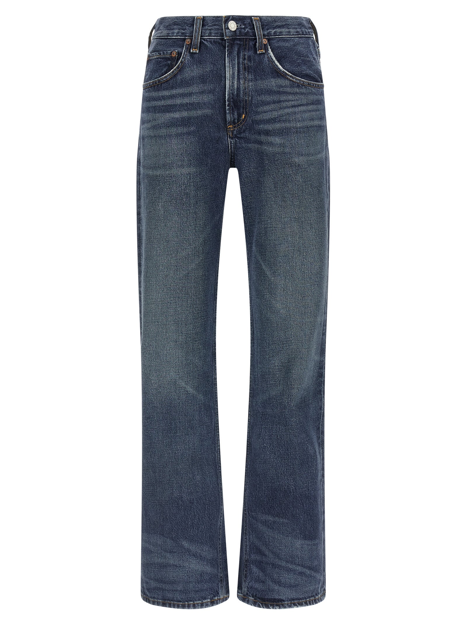 Agolde Blaue Bootcut-Jeans aus Baumwolle