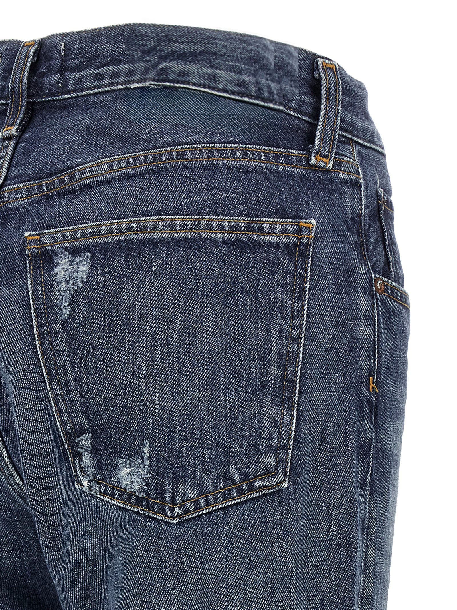 Agolde Blaue Bootcut-Jeans aus Baumwolle