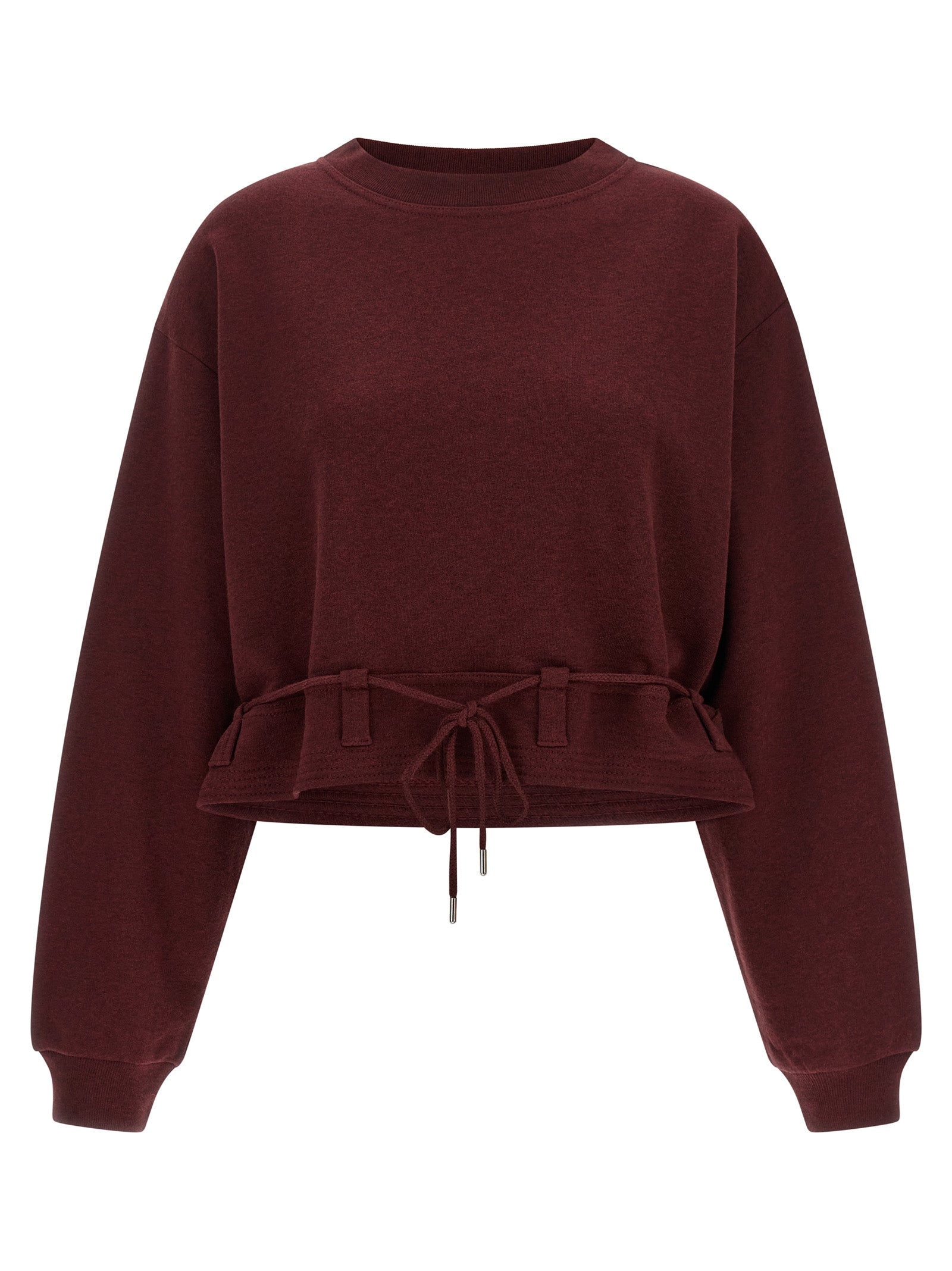 Dries Van Noten Sweatshirt aus Baumwolle in Bordeaux