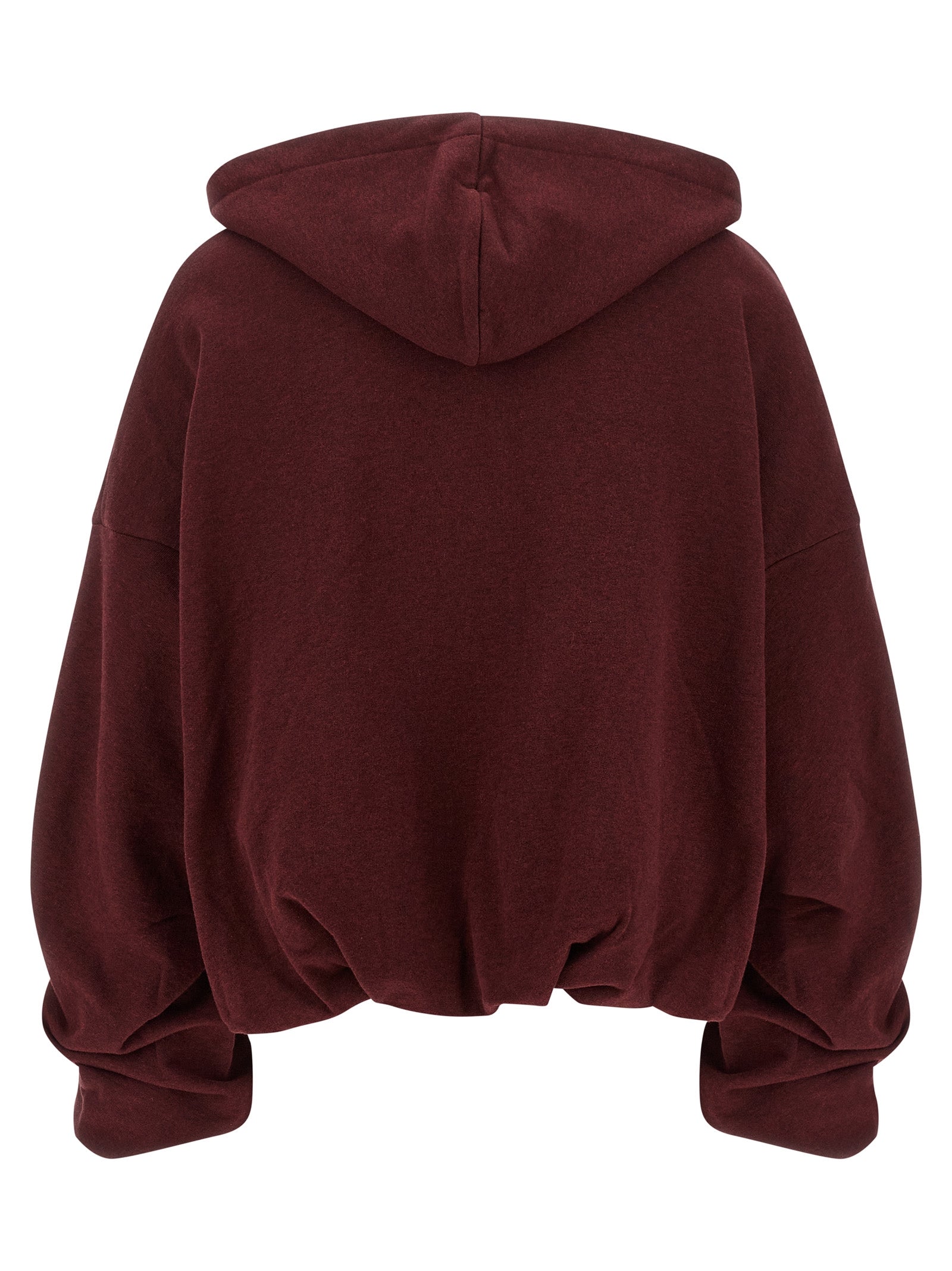 Dries Van Noten Kapuzenpullover aus Baumwolle in Bordeaux