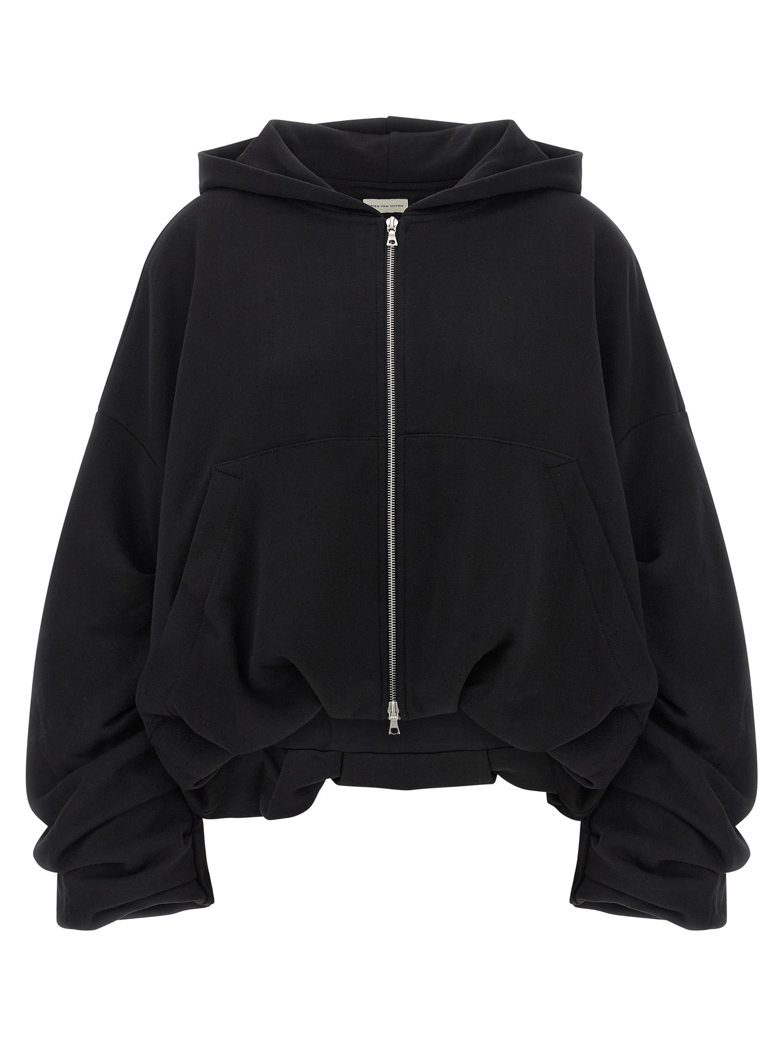 Dries Van Noten Schwarzer Baumwoll-Hoodie