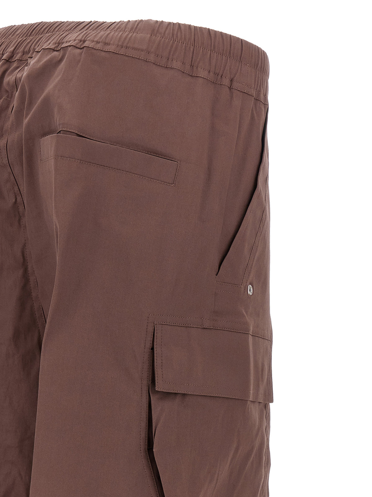 Rick Owens Braune Baumwollhose mit ausgestelltem Bein